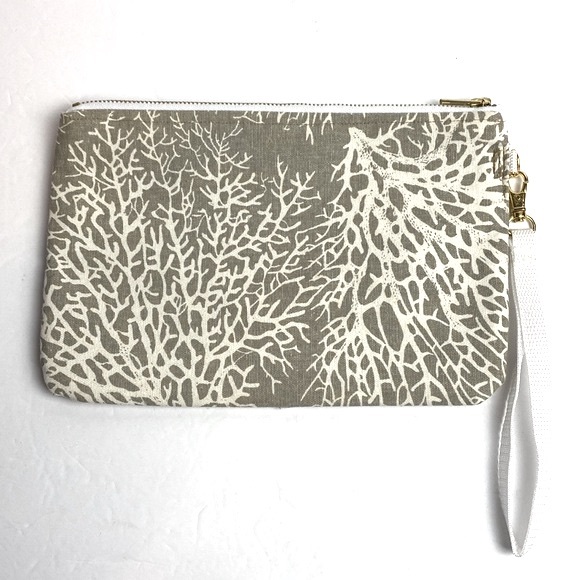 Creative Hawan By Lisa Maru Zipper Wristlet Pouch Clutch Bag Make Up/Travel - Picture 2 of 7